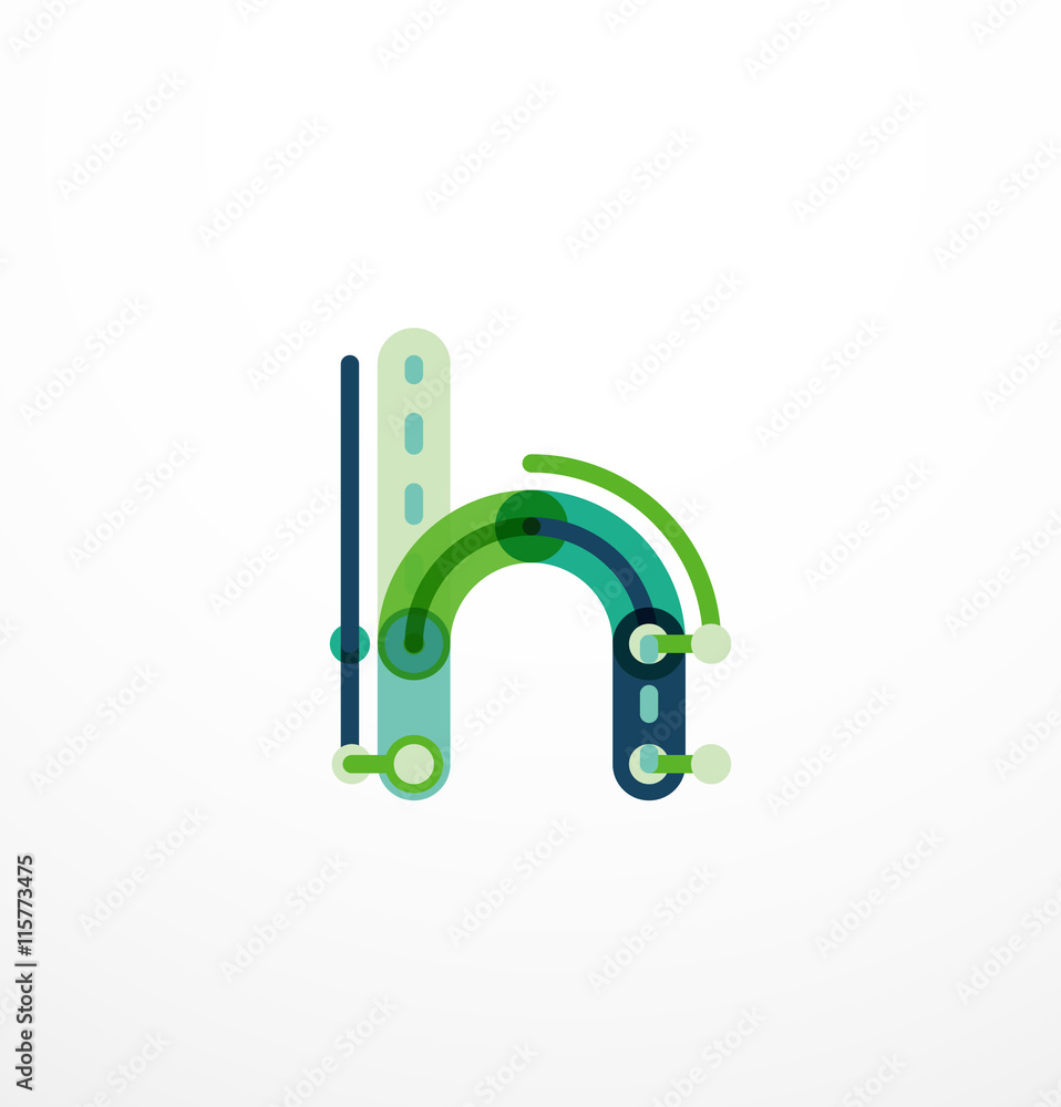 Cartoon linear letters icons Cartoon linear letters icons