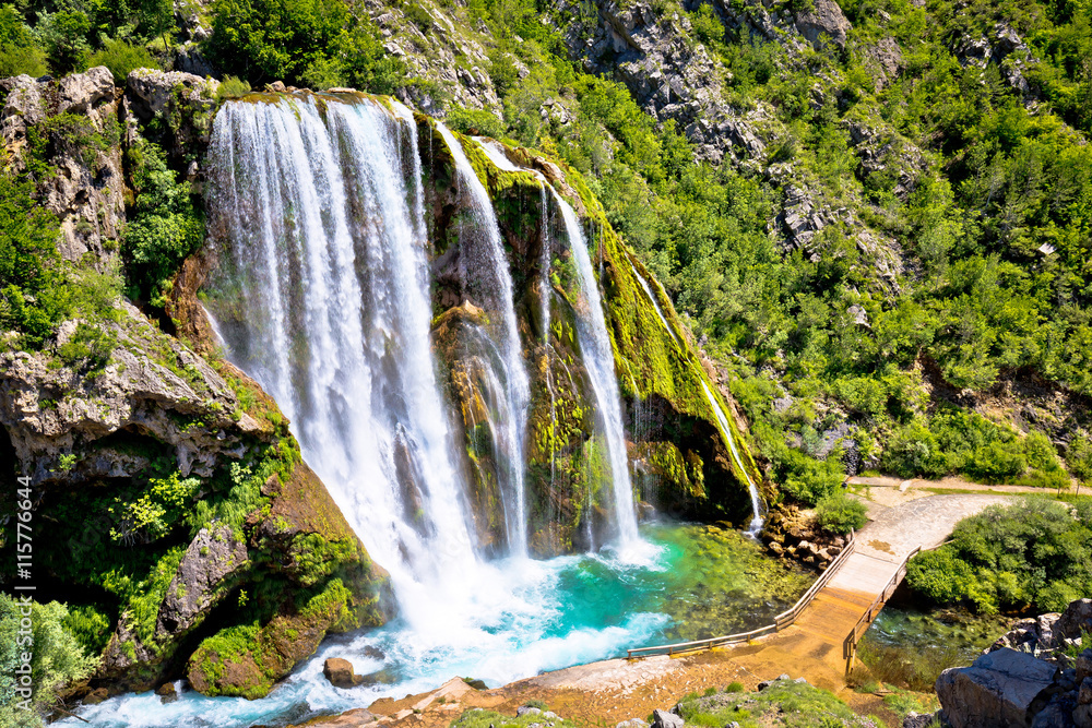 Obraz premium Krcic waterfall in Knin scenic view
