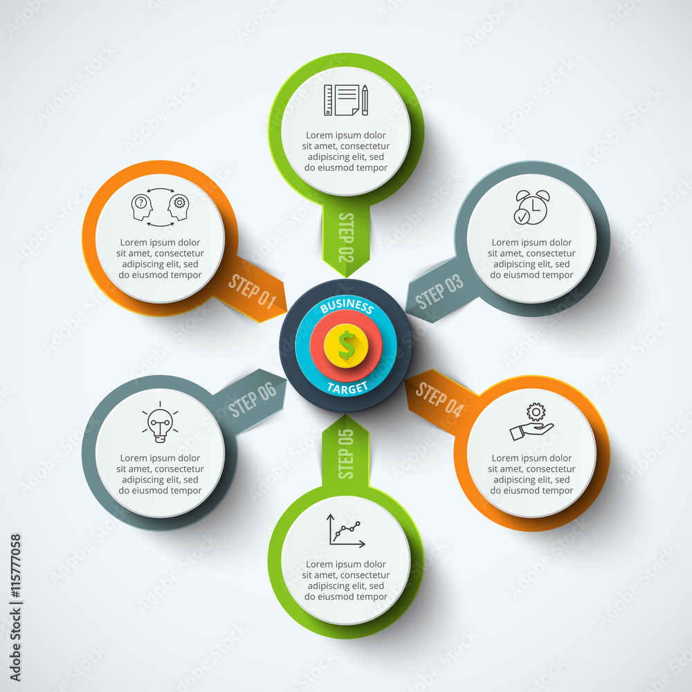 Vector circle infographic. Vector circle infographic.