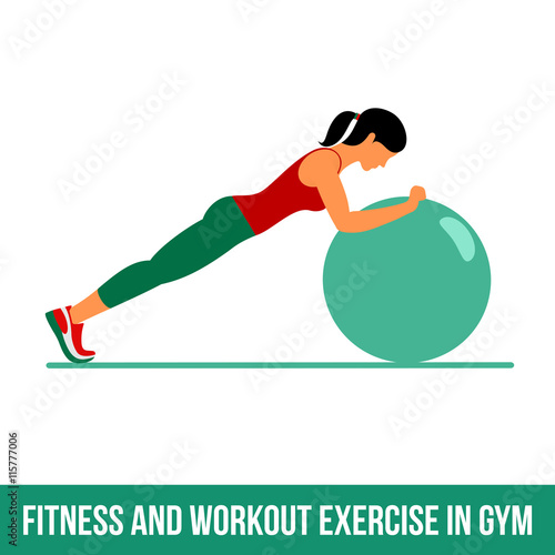 Aerobic icons. Ball exercise