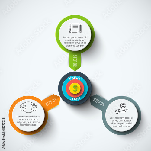 Vector circle infographic.