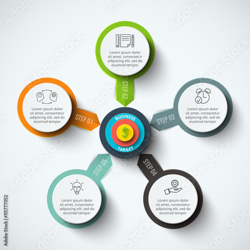 Vector circle infographic.