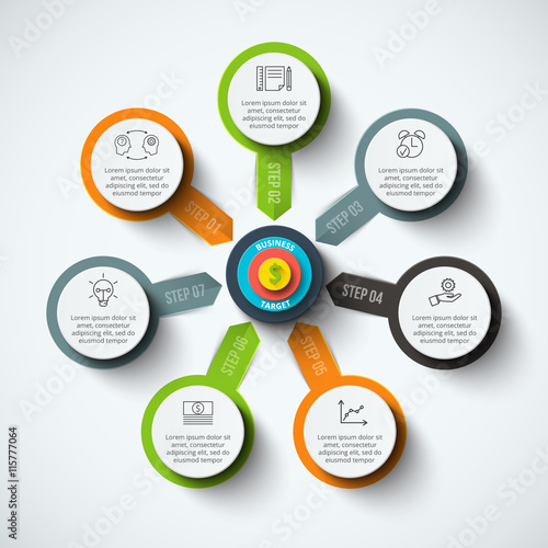 Vector circle infographic.