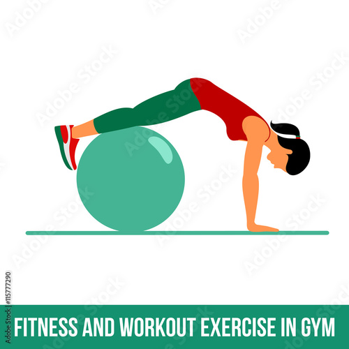 Aerobic icons. Ball exercise