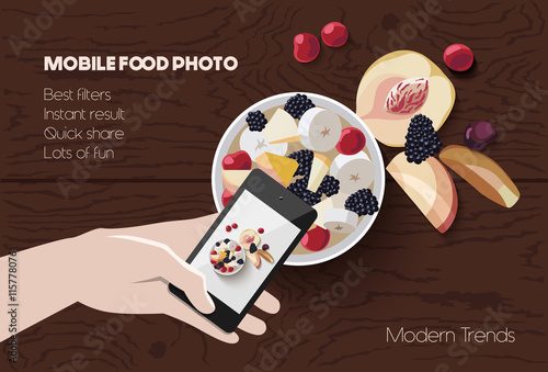 Mobile food photo scene