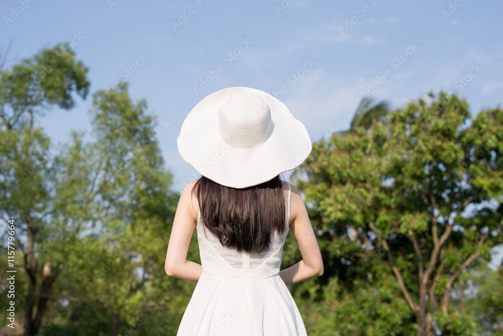 Fototapeta premium woman wear dress and smile