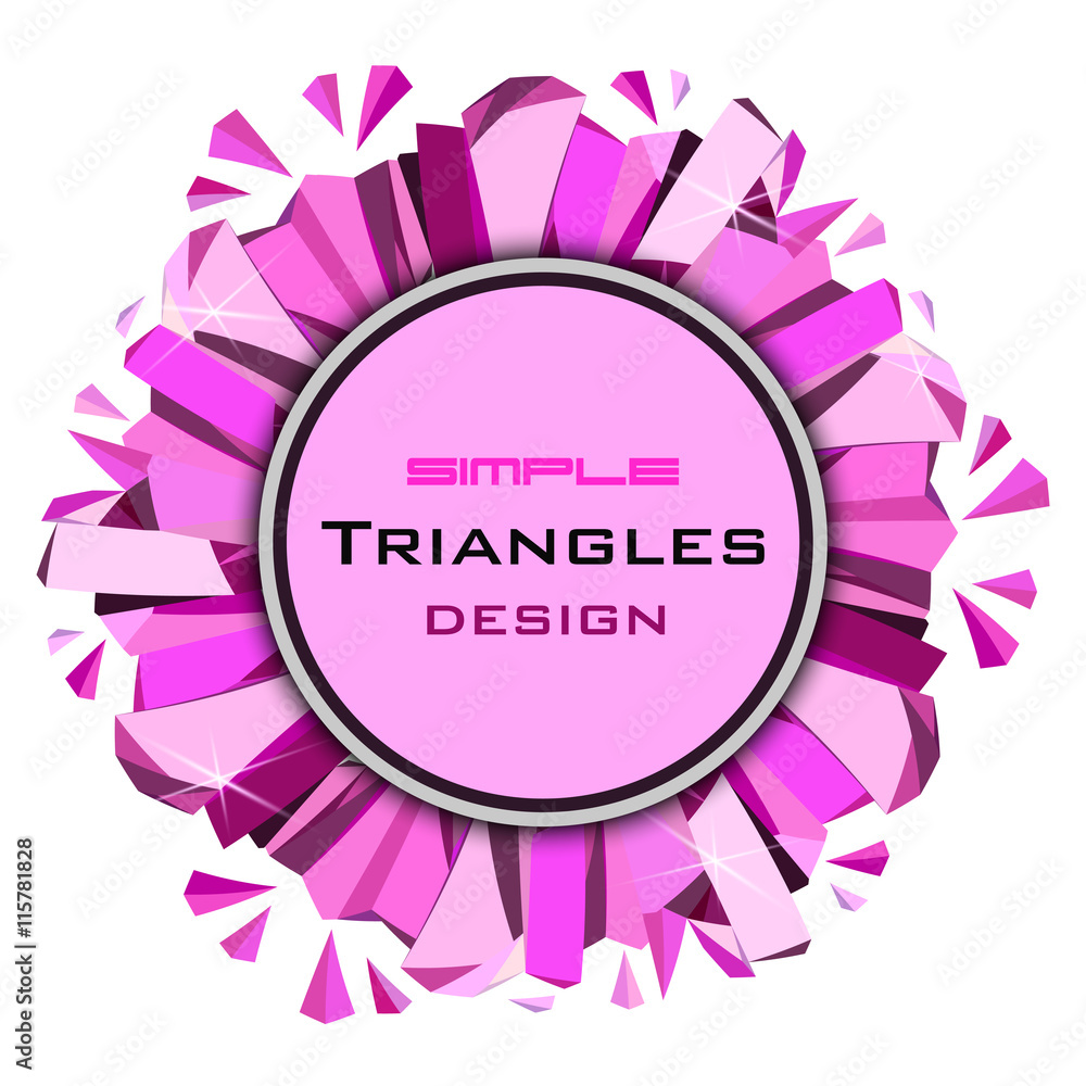 Pink abstract geometric background. Stock Vector | Adobe Stock