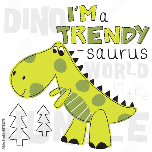 cute dinosaur vector illustration