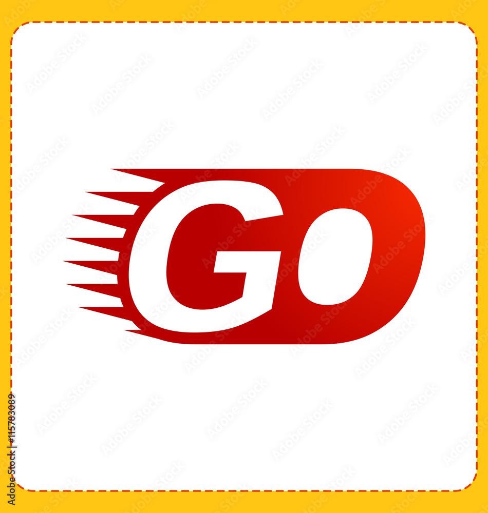 GO Two letter composition for initial, logo or signature GO Two letter composition for initial, logo or signature
