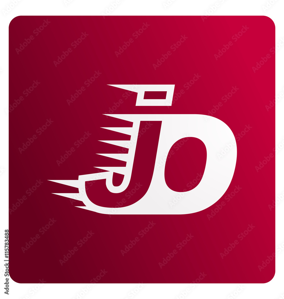 JO Two letter composition for initial, logo or signature JO Two letter composition for initial, logo or signature