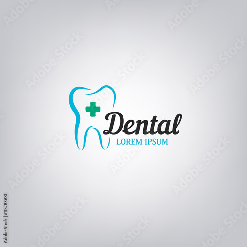 Dental clinic logo template. Abstract Human tooth.