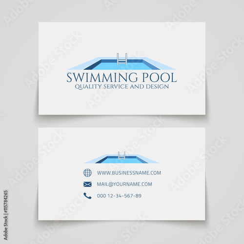 Swimming pool business card.