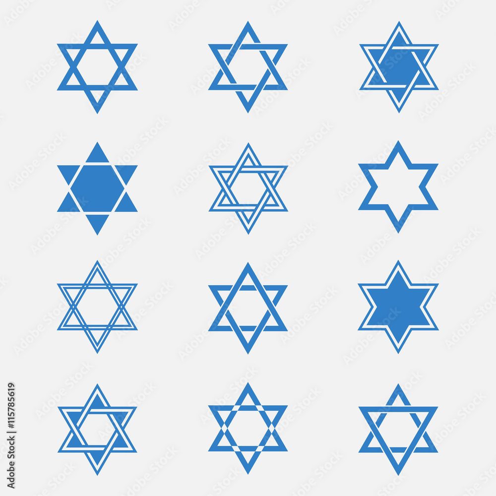 Star of David vector set Star of David vector set