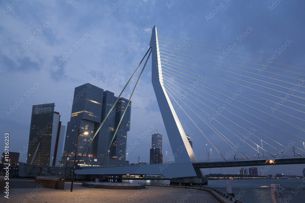 Obraz premium Erasmusbrug - Erasmus Bridge, Rotterdam