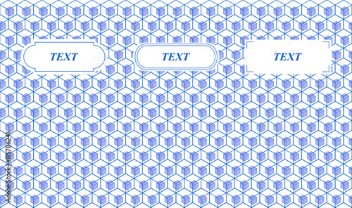 Vintage - Banner - sechseck mit Quader