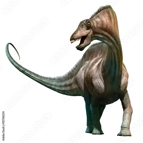 Amargasaurus from the Cretaceous era 3D illustration photo