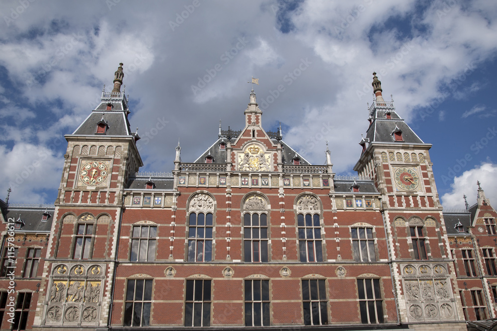 Centraal - Central Railway Station; Amsterdam; Holland