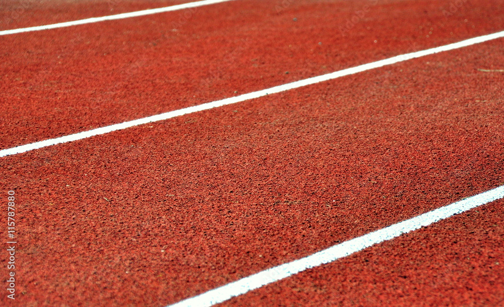 Fotografie Sprintstrecke im Stadion