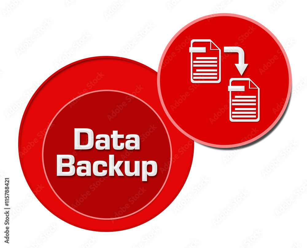 Data Backup Red Circles Data Backup Red Circles