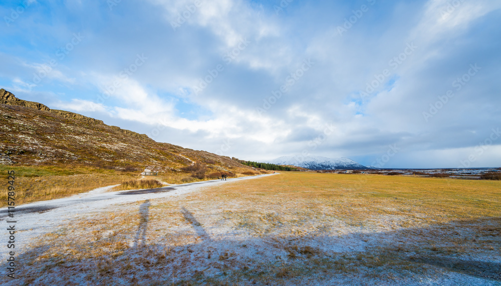 Snow covered mountains in Iceland in the winter, thingvellir National Park. Snow covered mountains in Iceland in the winter, thingvellir National Park.