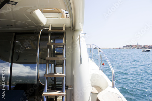 yacht sea transport stairs rich photo