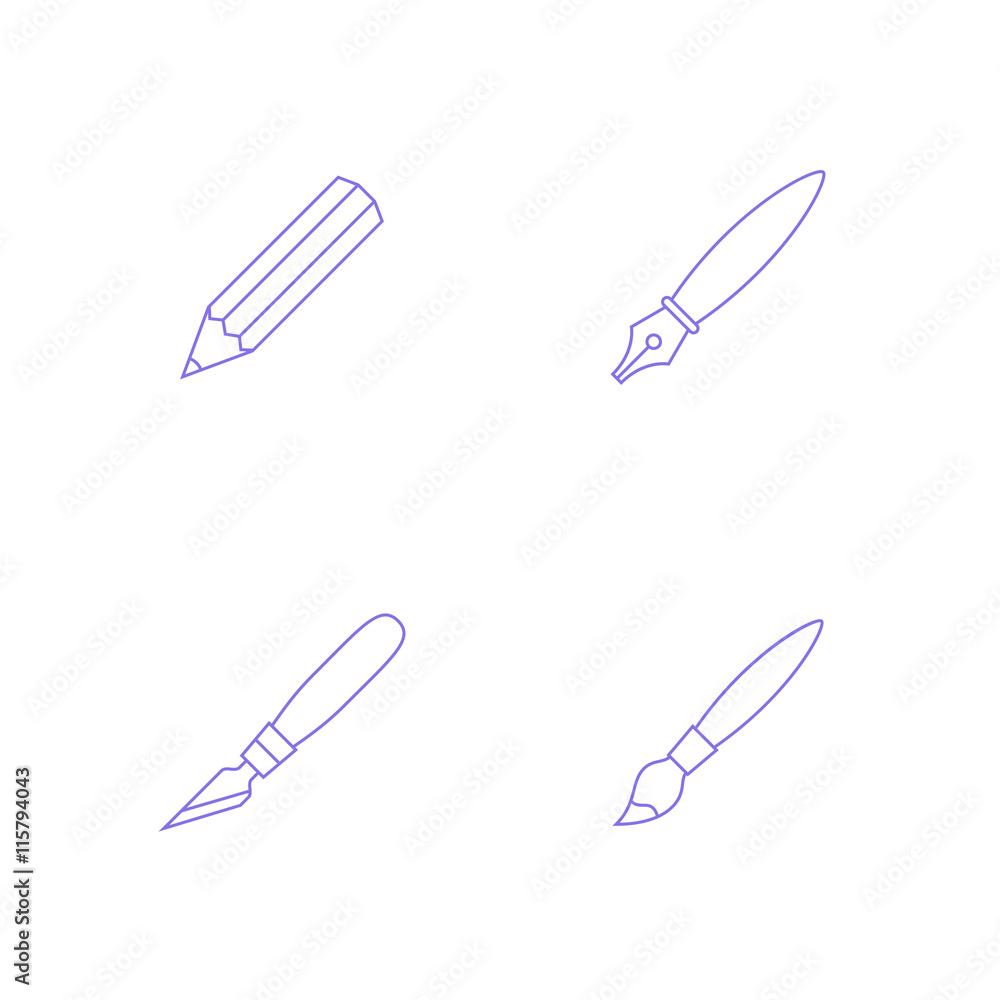 Vector graphics designer tool icon Vector graphics designer tool icon