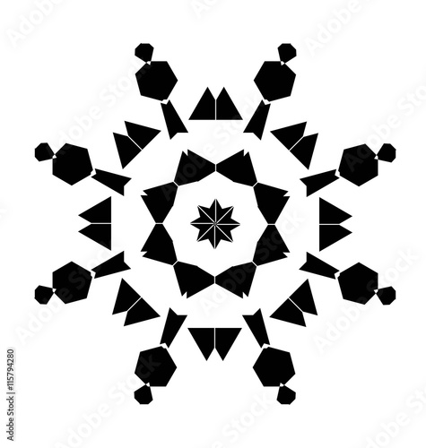 векторная мандала черная