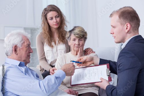 Glad to have sorted everything out before passing away