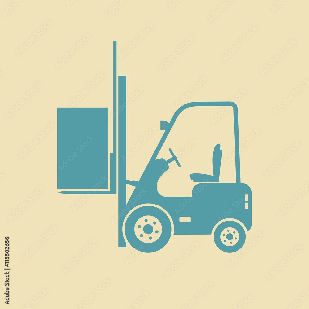 Forklift vector icon