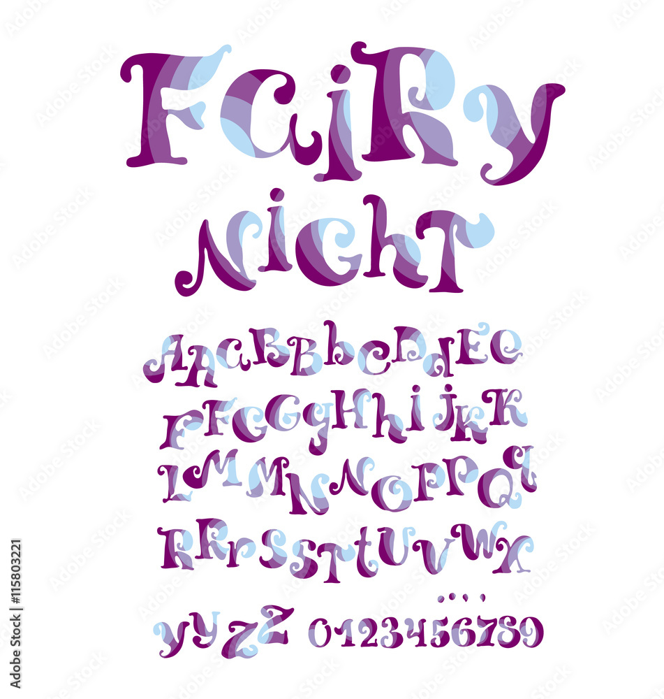 fairy tale child style ABC alphabit for kids lettering. vector i fairy tale child style ABC alphabit for kids lettering. vector i