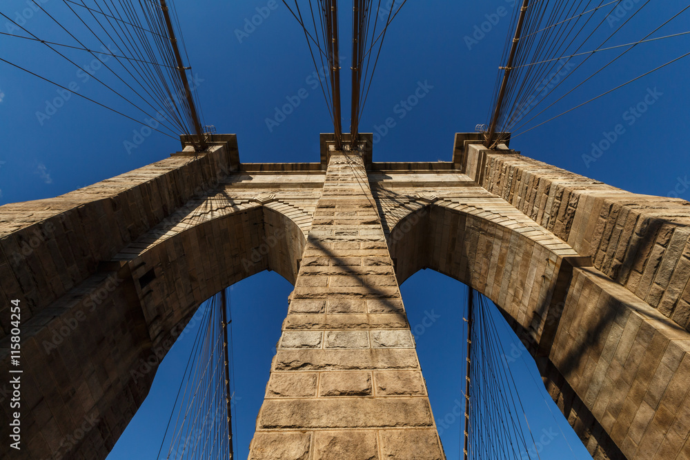 Naklejka premium Most Brookliński w Nowym Jorku