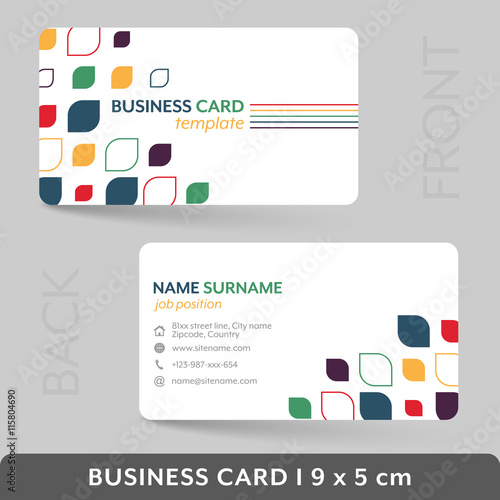 Business card template for your corporate or personal presentation.
