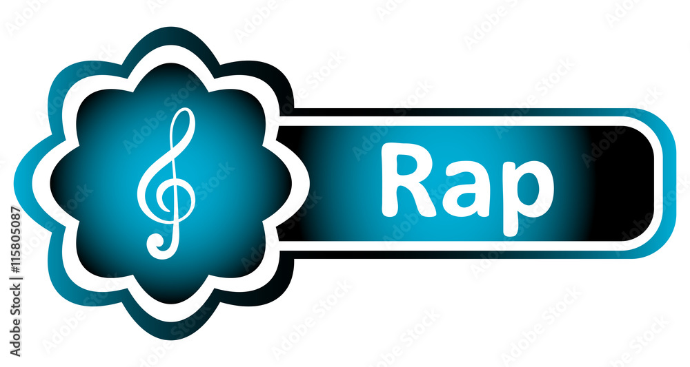 Double icon blue treble clef rap Double icon blue treble clef rap