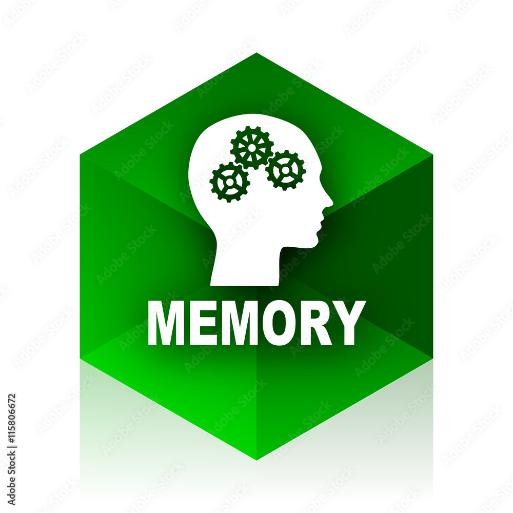 memory cube icon, green modern design web element memory cube icon, green modern design web element