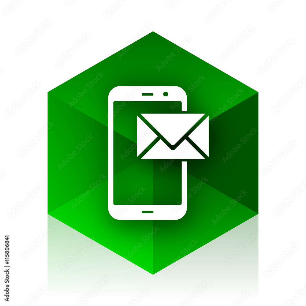 mail cube icon, green modern design web element mail cube icon, green modern design web element