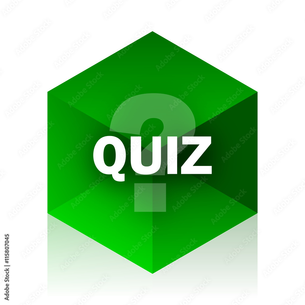 quiz cube icon, green modern design web element quiz cube icon, green modern design web element