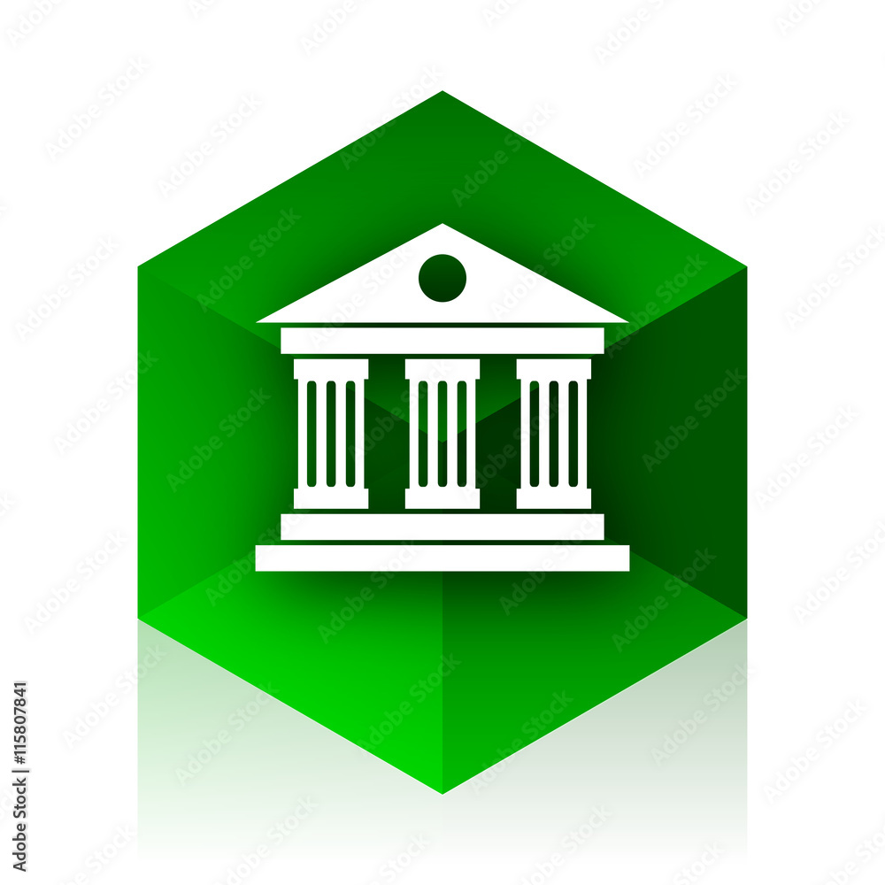 museum cube icon, green modern design web element museum cube icon, green modern design web element