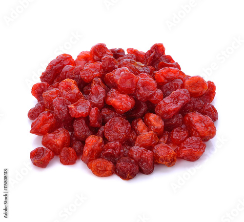 Sun-dried cocktail tomatoes on white background