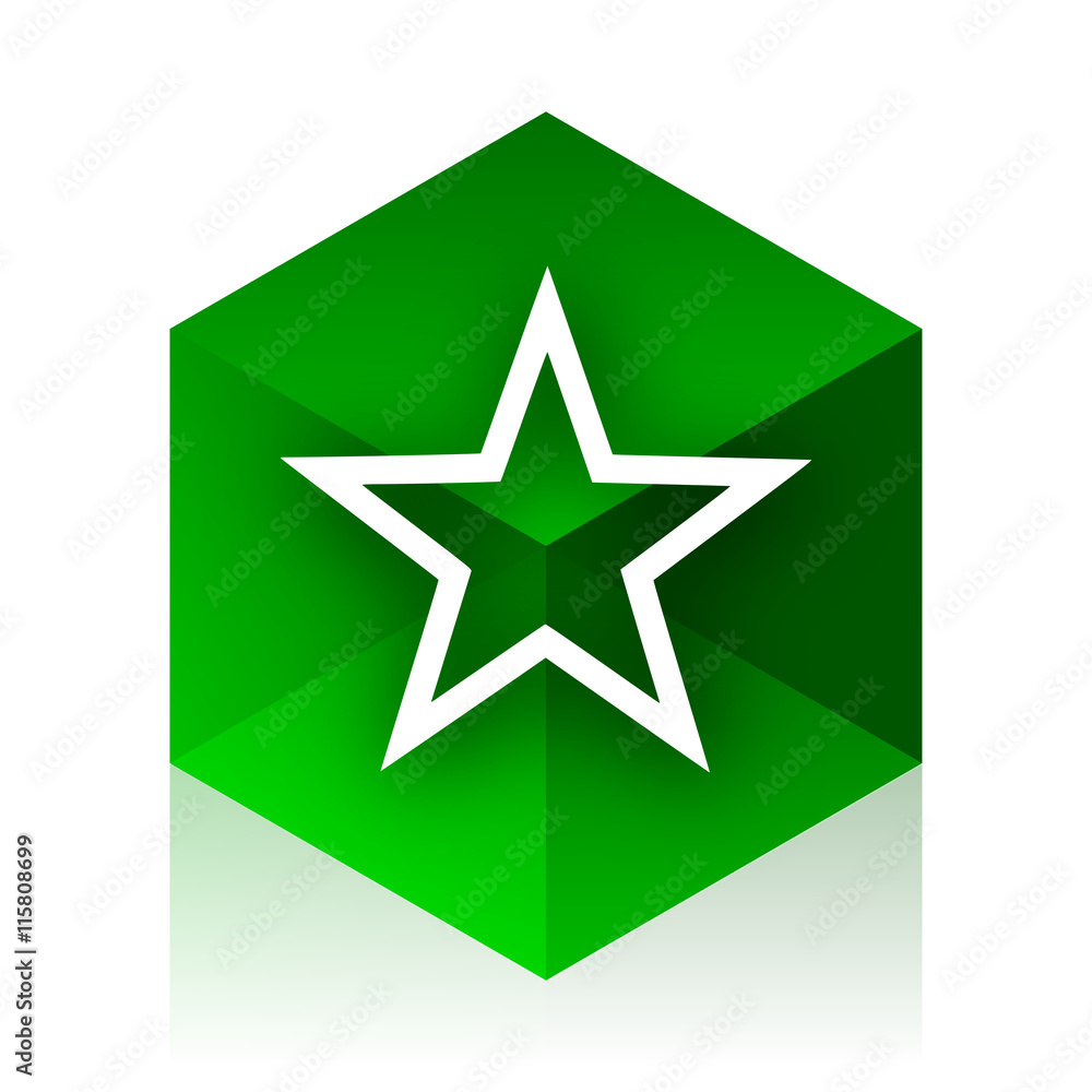 star cube icon, green modern design web element star cube icon, green modern design web element