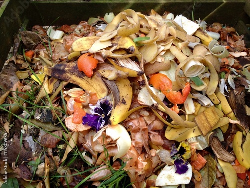 Komposthaufen mit Biomüll