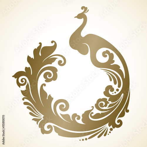 Decorative ornamental bird peacock 