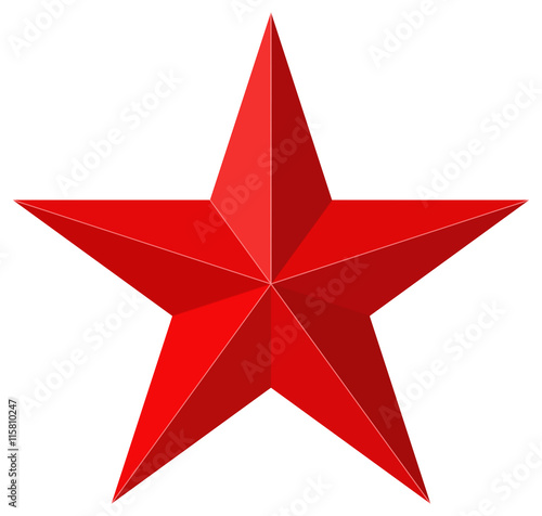 Red star 3D shape