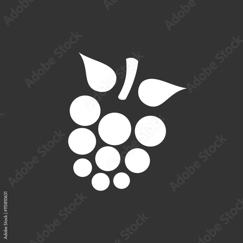 icono de una mora sobre fondo negro