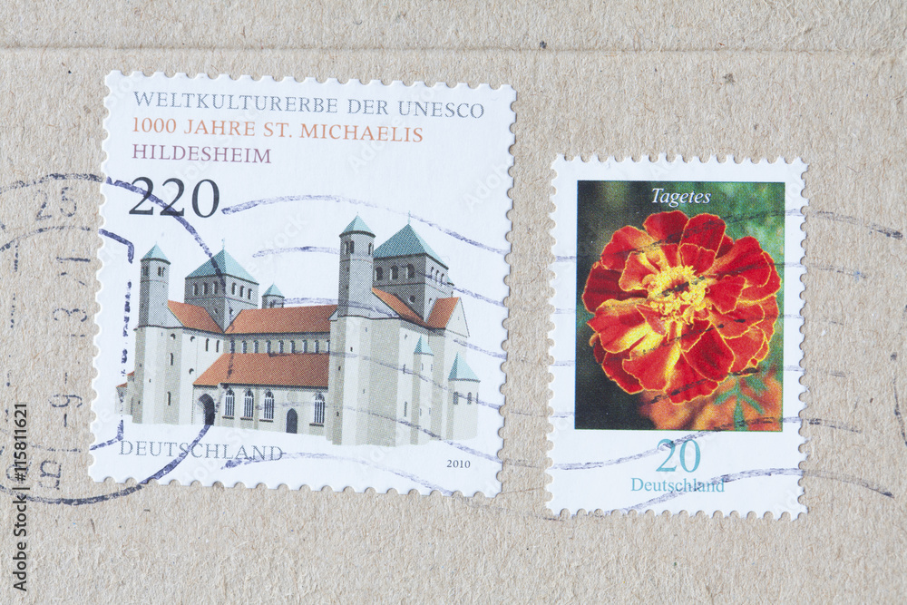 Postwertzeichen StockFoto Adobe Stock