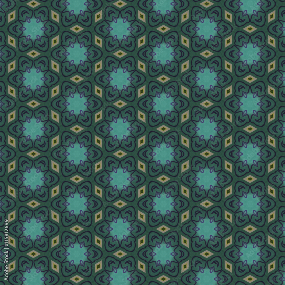 Fabric pattern design or interior wallpaper pattern.