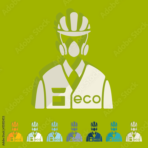 Flat design: ecologist