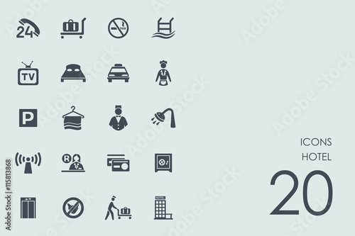 Set of hotel icons