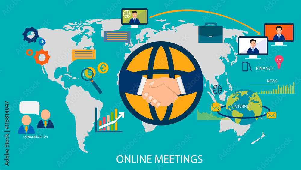 Obraz premium Online meeting