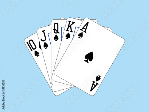 Playing Cards - Royal Flush of Spades