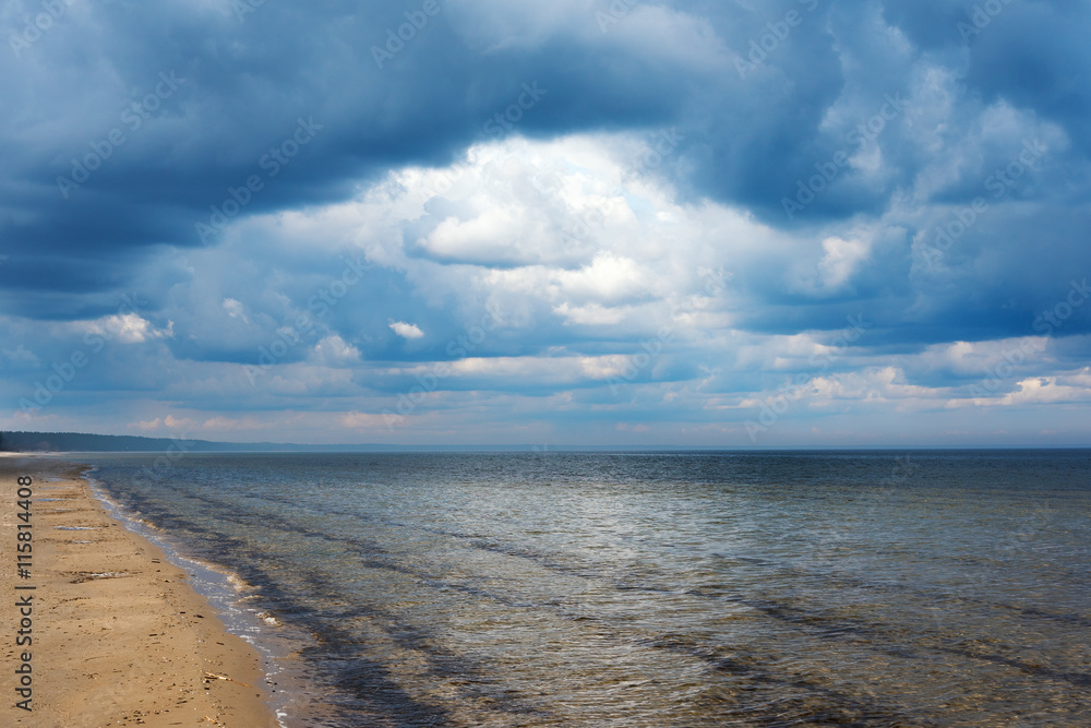 Gray Baltic sea.